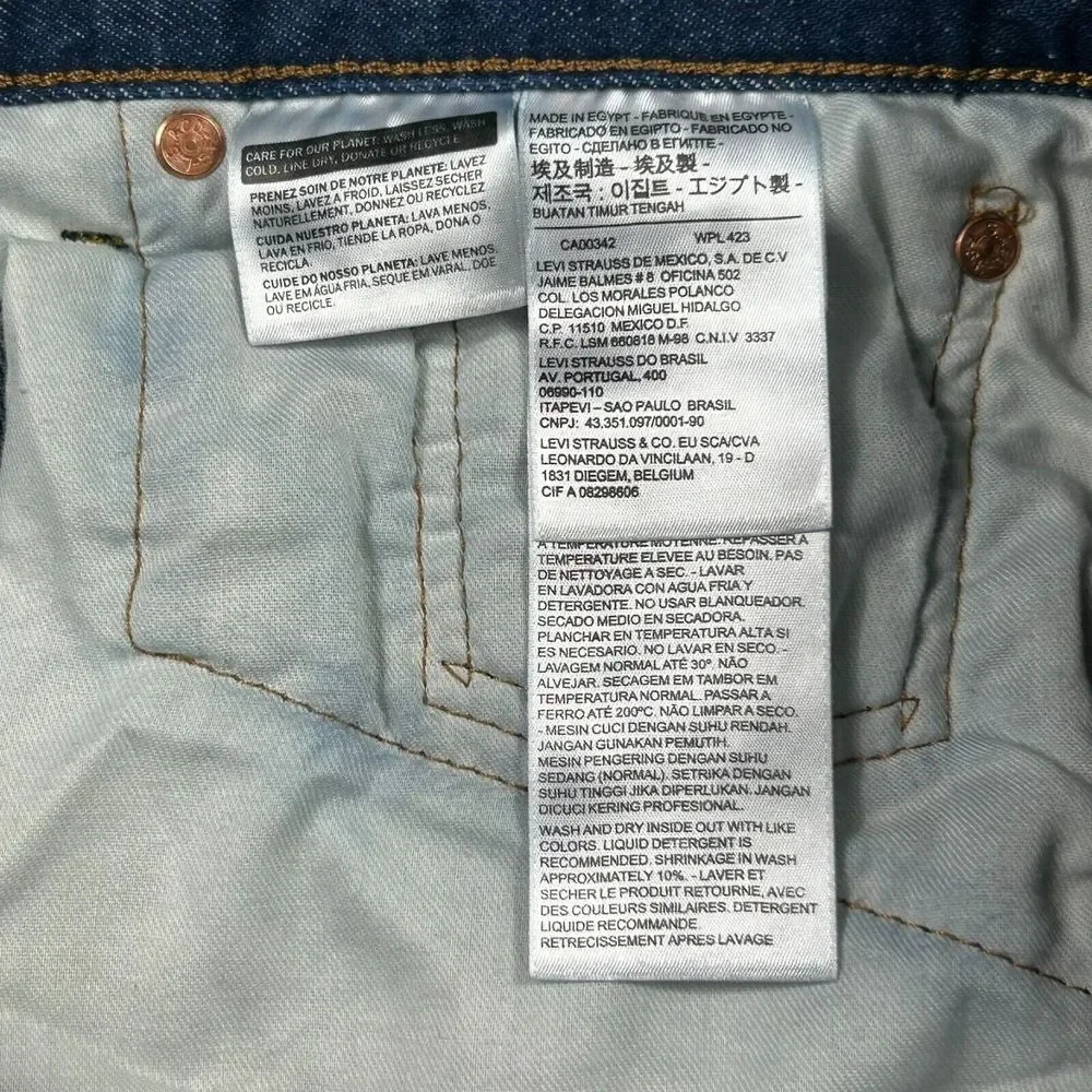 Levis 501 XX Mens 42x32‎ Original Fit Jeans Denim Button Fly Blue